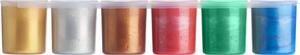 Tempera 6x25 ml, ICO S&uuml;ni, t&eacute;gelyes, 6 k&uuml;l&ouml;nb&ouml;ző metal sz&iacute;n