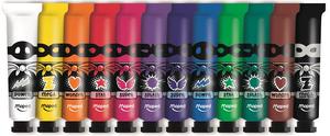 Tempera 12x12 ml, MAPED, alumínium tubusos, 12 különböző szín