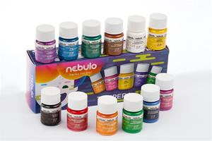 Tempera 12x25 ml, NEBULO, tégelyes, 12 különböző szín