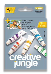 Tempera 6x7 ml, SaKOTA CEA2558 Creative Jungle Grey, alutubus