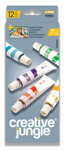 Tempera 12x7 ml, SaKOTA CEA2559 Creative Jungle Grey, alutubus