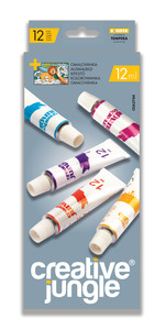 Tempera 12x12 ml, SaKOTA CEA2704A Creative Jungle Grey, alutubus