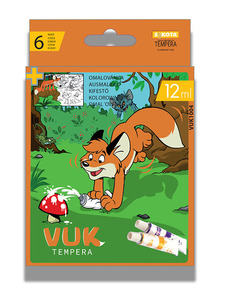 Tempera 6x12 ml, SaKOTA Creative Jungle VUK, alutubus,