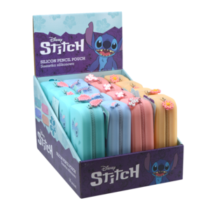 Tolltartó, COLORINO Stitch pasztell, szilikon, 1 rekeszes, barack