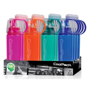 Kulacs 600ml COOL PACK Mist, + spray funció, műanyag, 4 színben