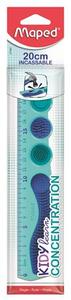 Vonalz&oacute; 20 cm, MAPED Kidy Learn Concentration, műanyag