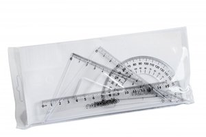 Vonalzó készlet 4db-os, NEBULO műanyag, 15 cm-es vonalzóval