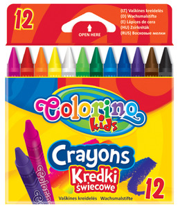 Zsírkréta készlet 12 db-os, COLORINO Kids, 12 különböző szín
