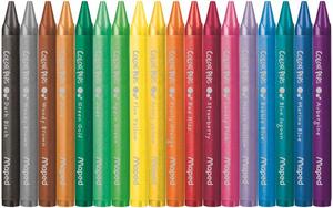Zsírkréta 18 db, MAPED Color Peps Wax, 18 különböző szín