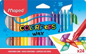 Zsírkréta 24 db, MAPED Color Peps Wax, 24 különböző szín
