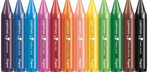 Zsírkréta 12 db, MAPED Color Peps Maxi Wax, 12 különböző szín