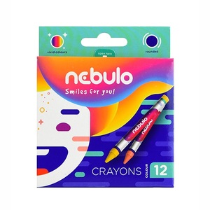 Zsírkréta 12 db-os, NEBULO, 12 különböző szín