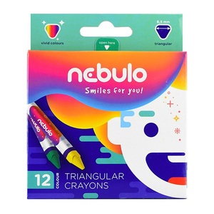 Zsírkréta 12 db-os, NEBULO, háromszögalakú testtel