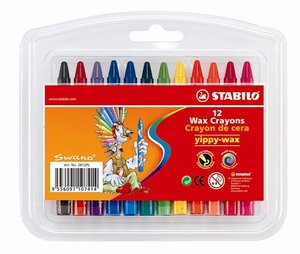 Zsírkréta STABILO Yippy-Wax, 12 db-os készlet