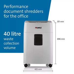Iratmegsemmisítő, DAHLE 52214/ Deskside 404P, kereszt vágás, 19-21 lap