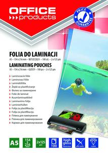 Lamináló fólia A5, OFFICIAL, 125 mic, 100 db, fényes, víztiszta