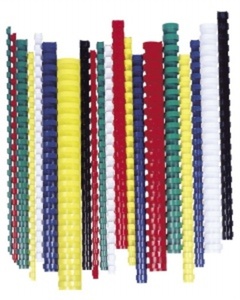 Spir&aacute;l 28 mm, műanyag, GRS, 50 db, fekete