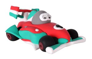 Gyurma versenyautó APLI 13970 Fun Dough (3 tégely/készlet)