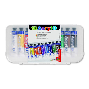 Akrilfest&eacute;k 10x18 ml, PRIMO 405TA10S, vizes alap&uacute;, tubusos