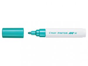 Dekormarker PILOT Pintor M, kúpos, 1,4 mm, metál zöld