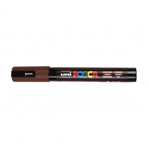 Dekormarker UNI Posca PC-5M, kúpos, 1,8-2,5 mm, kakaóbarna