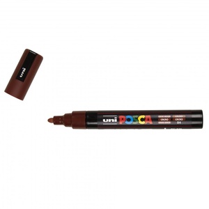 Dekormarker UNI Posca PC-5M, kúpos, 1,8-2,5 mm, kakaóbarna