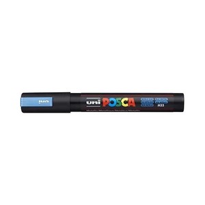 Dekormarker UNI Posca PC-5M, kúpos, 1,8-2,5 mm, metál kék
