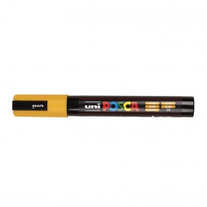 Dekormarker UNI Posca PC-5M, kúpos, 1,8-2,5 mm, okkersárga