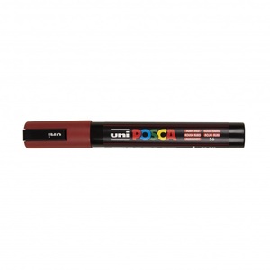 Dekormarker UNI Posca PC-5M, kúpos, 1,8-2,5 mm, rubint vörös