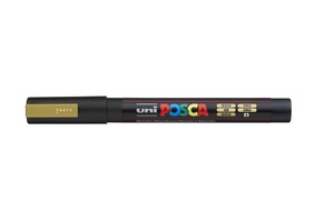 Dekormarker UNI Posca PC-3M, kúpos, 0,9-1,3 mm, arany