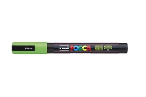 Dekormarker UNI Posca PC-3M, kúpos, 0,9-1,3 mm, almazöld