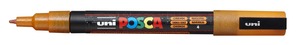 Dekormarker UNI Posca PC-3M, kúpos, 0,9-1,3 mm, csillámló narancs