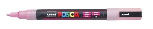 Dekormarker UNI Posca PC-3M, kúpos, 0,9-1,3 mm, csillámló rózsaszín