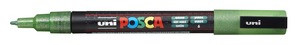 Dekormarker UNI Posca PC-3M, kúpos, 0,9-1,3 mm, csillámló zöld