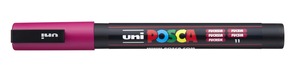 Dekormarker UNI Posca PC-3M, kúpos, 0,9-1,3 mm, fukszia