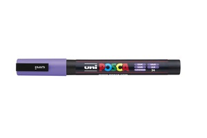 Dekormarker UNI Posca PC-3M, kúpos, 0,9-1,3 mm, halványlila