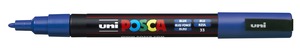 Dekormarker UNI Posca PC-3M, kúpos, 0,9-1,3 mm, kék