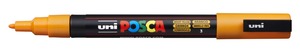 Dekormarker UNI Posca PC-3M, kúpos, 0,9-1,3 mm, ragyogó sárga