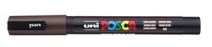 Dekormarker UNI Posca PC-3M, kúpos, 0,9-1,3 mm, sötétbarna