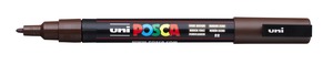 Dekormarker UNI Posca PC-3M, kúpos, 0,9-1,3 mm, sötétbarna