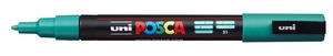Dekormarker UNI Posca PC-3M, kúpos, 0,9-1,3 mm, smaragd zöld