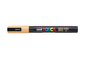 Dekormarker UNI Posca PC-3M, kúpos, 0,9-1,3 mm, világos narancs