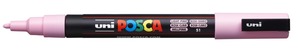 Dekormarker UNI Posca PC-3M, kúpos, 0,9-1,3 mm, világos rózsaszín