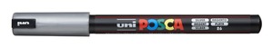 Dekormarker UNI Posca PC-1MR, Extra Fine, 0,7 mm, ezüst
