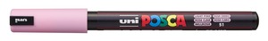 Dekormarker UNI Posca PC-1MR, Extra Fine, 0,7 mm, világos rózsaszín