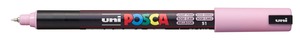 Dekormarker UNI Posca PC-1MR, Extra Fine, 0,7 mm, világos rózsaszín