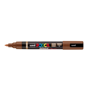 Dekormarker UNI Posca PC-5BR, kúpos, 1-4 mm, barna (21)