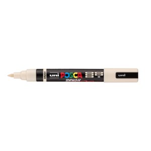 Dekormarker UNI Posca PC-5BR, kúpos, 1-4 mm, bézs (45)