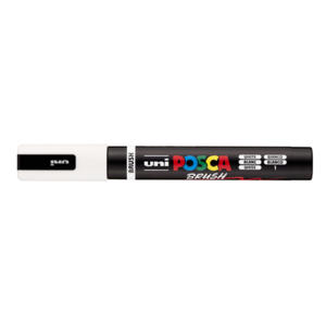Dekormarker UNI Posca PC-5BR, kúpos, 1-4 mm, fehér (1)