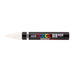 Dekormarker UNI Posca PC-5BR, kúpos, 1-4 mm, fehér (1)